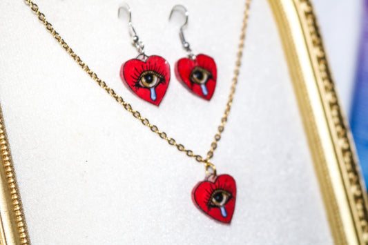WOE Necklace + Earrings
