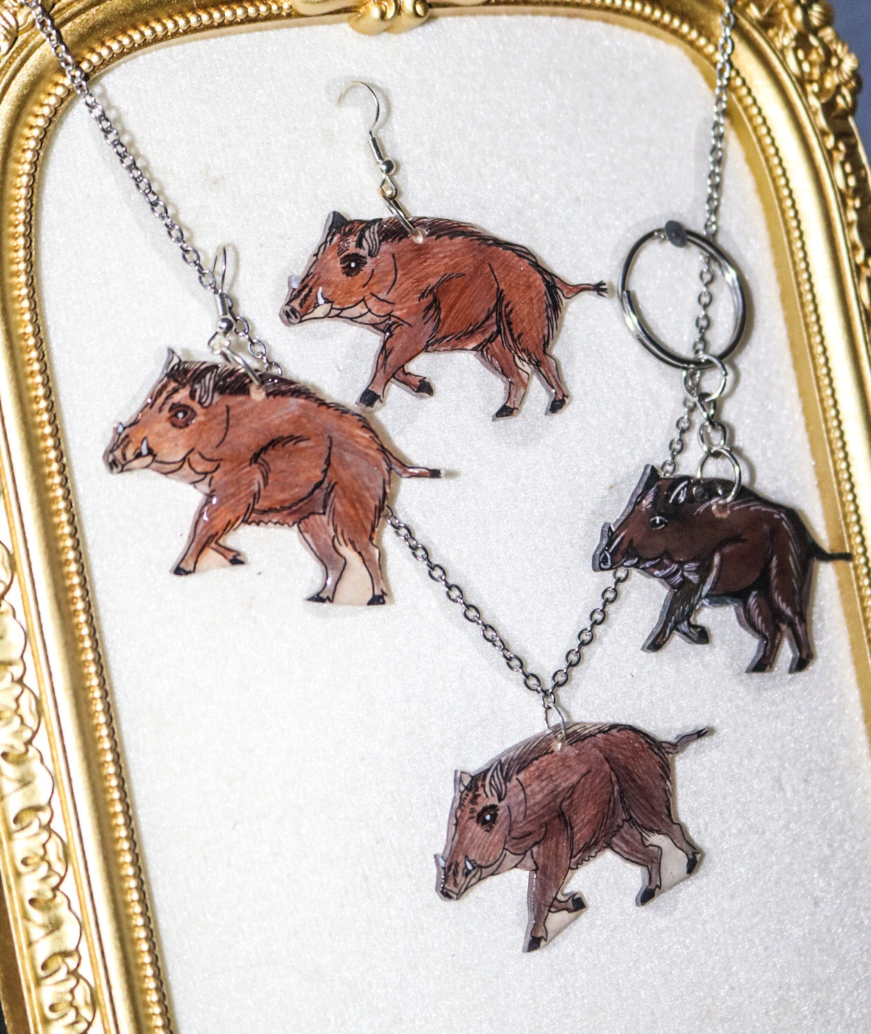 HOG - Statement Necklace + Earrings + Keychains