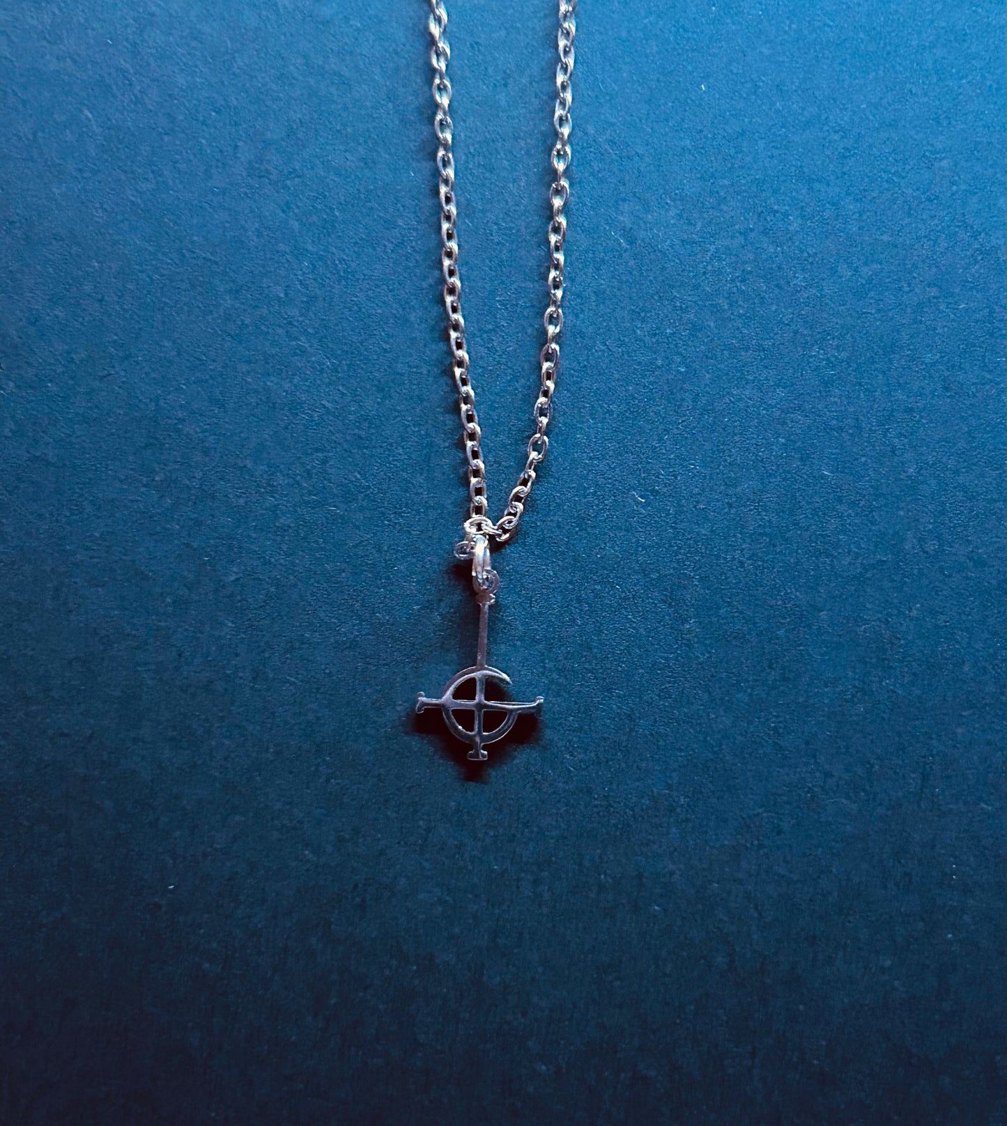 Band logo necklace - silver stainless steel